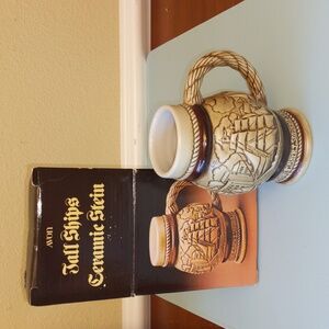 Vintage Avon “Tall Ships” Ceramic Beer Stein NIB 1982 Pirates Beer Mug W/Box